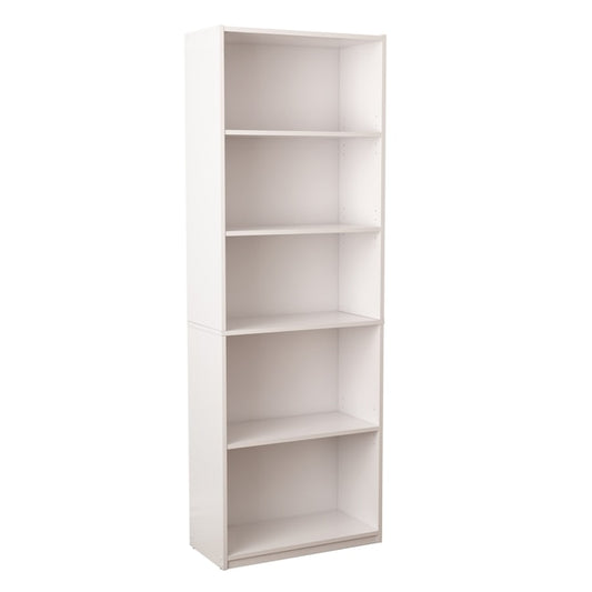 Style Selections White 5-Shelf Bookcase (24.88-in W x 71.42-in H x 11.65-in D)